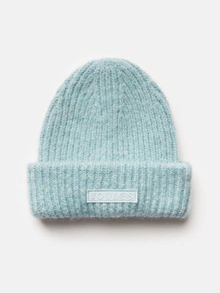 Beatrice Blue Oversized Ribbed Beanie Hat (372460) | £12.95