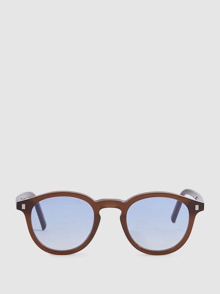 Monokel Eyewear Round Sunglasses in Chocolate (374761) | £120