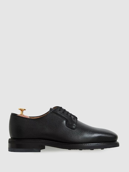 Oscar Jacobson Grained Leather Lace Up Shoes in Black (374833) | £369