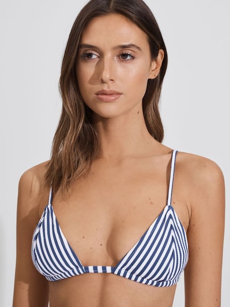 FELLA Triangle Bikini Top in Blue Stripe (375132) | £130