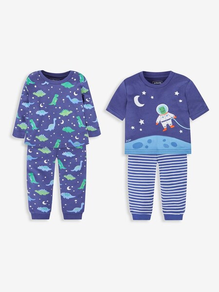 Navy Boys' 2-Pack Dinosaur Jersey Pyjamas (376689) | £29.50