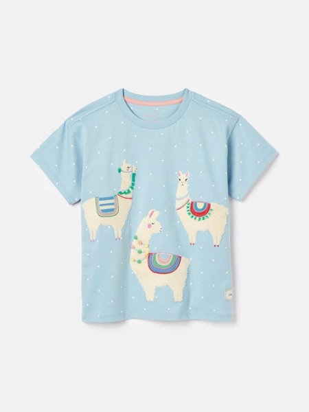 Astra Blue Llama Short Sleeve Artwork T-Shirt (380321) | £18.95 - £20.95