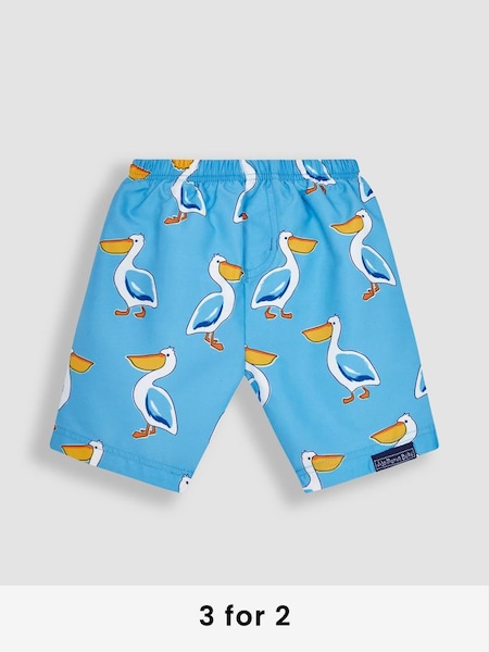 Swim Shorts With Integral Nappy in Blue (382446) | £18