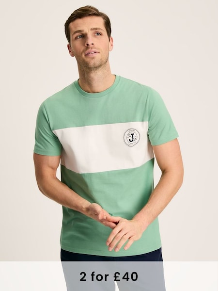 Denton Green Colourblock Jersey Crew Neck T-Shirt (388389) | £24.95