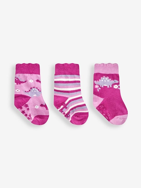 Pink 3-Pack Dino Socks (389171) | £9.50