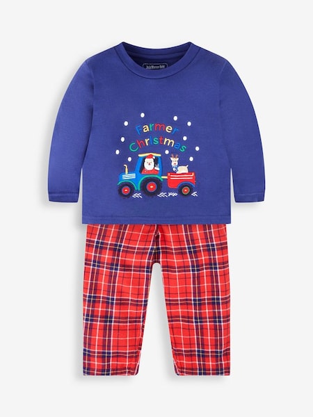 Red Kids' Farmer Christmas Tartan Pyjamas (396593) | £9