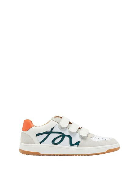 Joules Womens Trudy Leather Velcro Strap Cupsole White Trainers (406026) | £24