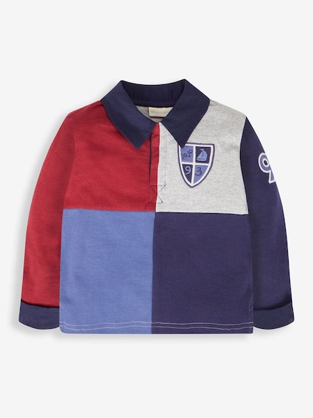 Navy Boys' Harlequin Rugby Top (408656) | £22