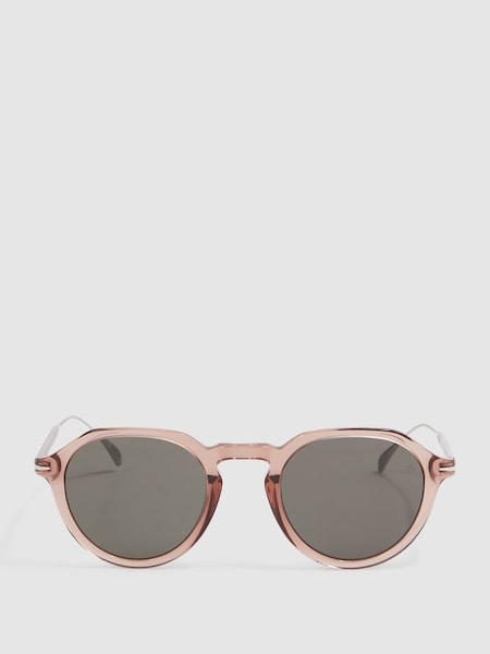 Eyewear by David Beckham Rounded Sunglasses in Pink (412386) | £210