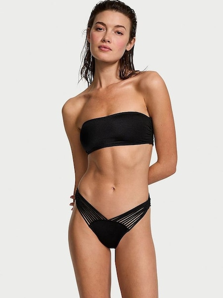Nero Black Strapless Archive Macrame Swim Bikini Top (437272) | £53