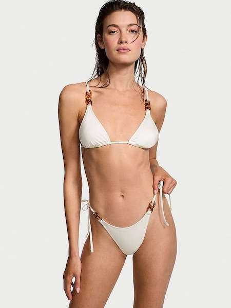 Coconut White Brazilian Swim Chain Bikini Bottom (437326) | £29