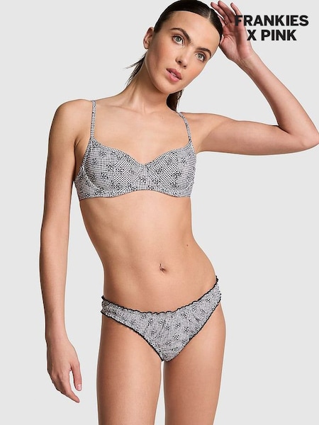 Midnight Meadow Grey Frankies Bikinis Hudson Bikini Bottom (438036) | £30