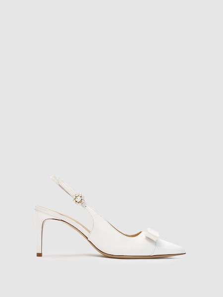Camilla Elphick Slingback Heels in White (439752) | £290
