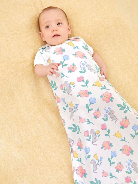 Pink Mouse Floral Print 1 Tog Baby Sheet Sleeping Bag (440460) | £26
