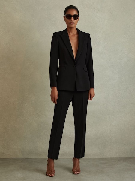 Petite Tailored Single Breasted Suit Blazer in Black (445448) | £198