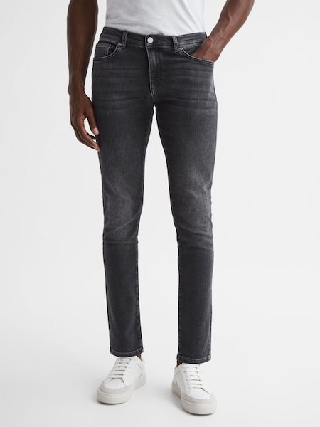 Slim Fit Dark Wash Jeans in Grey (451935) | £48