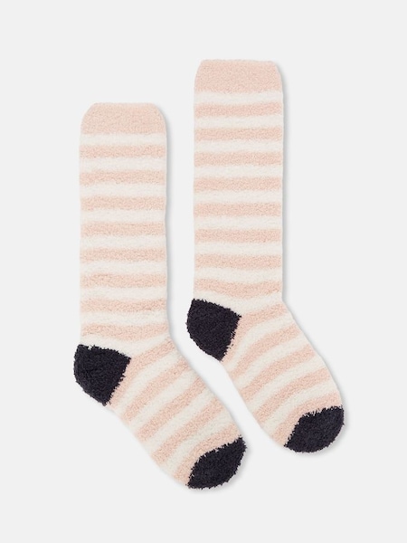 Fluffy Pink/Cream Socks (458319) | £9.95