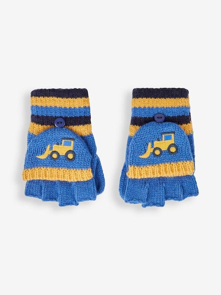 Boys' Digger Embroidered Gloves in Cobalt (460300) | £15.50