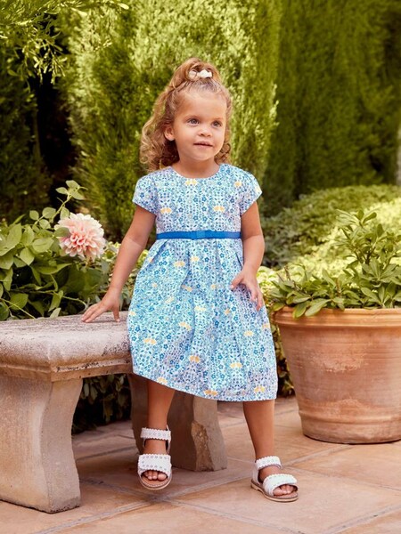 Blue Floral Party Dress (461221) | £17