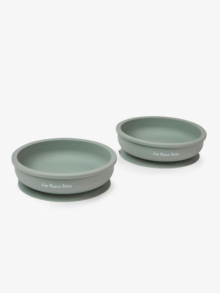 2-Pack Silicone Suction Bowls in Green (465717) | £15