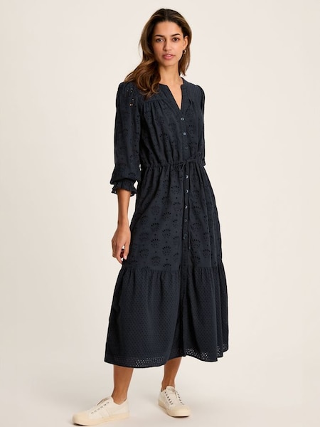 Juliana Navy Broderie Dress (472460) | £89.95