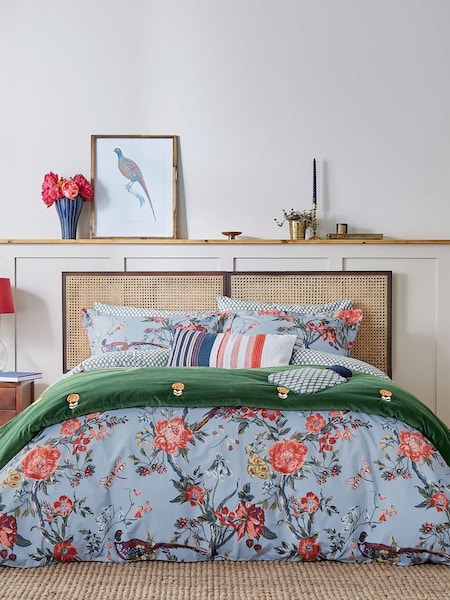 Blue Chinoise Floral Duvet Cover and Pillowcase Set (482882) | £55 - £95