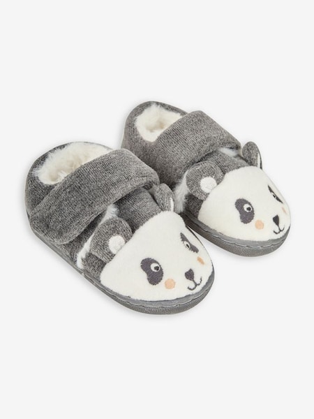 Grey Girls' Panda Easy On Slippers (485952) | £16.50