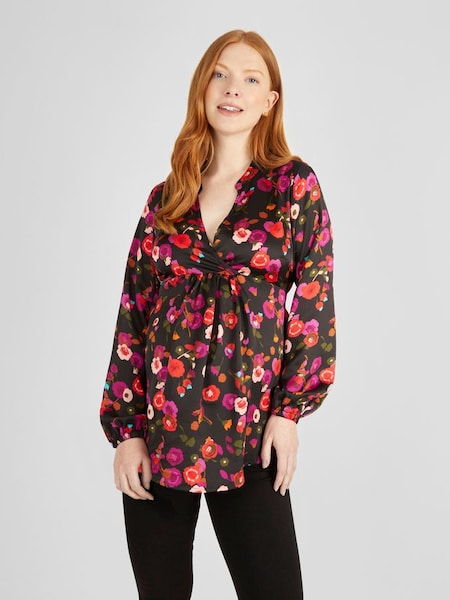 Floral Maternity Blouse in Black (486993) | £37.50