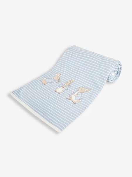 Peter Rabbit Embroidered Jersey Shawl in Blue (502927) | £21