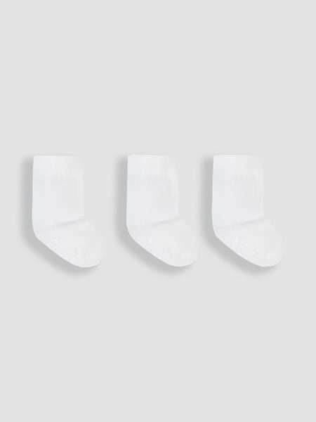White 3-Pack Short Cotton Socks (505303) | £9.50