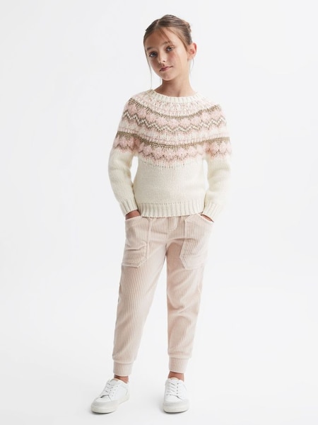Senior Fairisle Knitted Jumper in Pink (507695) | £25