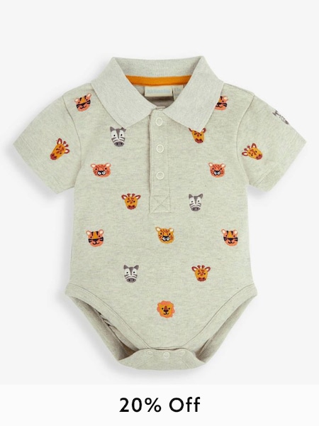 Natural Safari Animals Embroidered Polo Shirt Body (511183) | £15