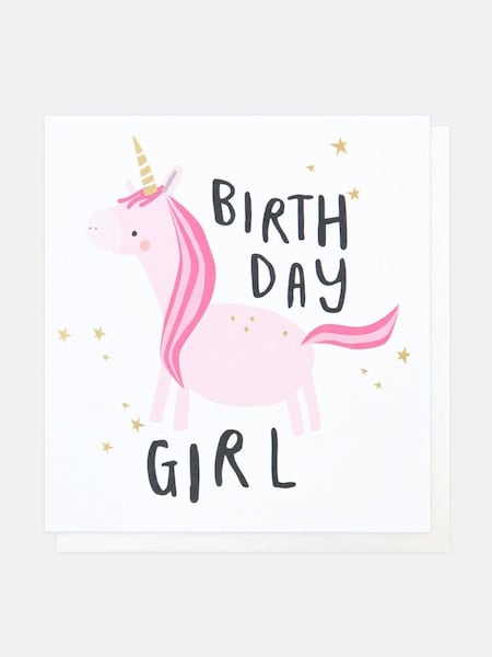 Caroline Gardner Birthday Girl Unicorn Card (512964) | £3