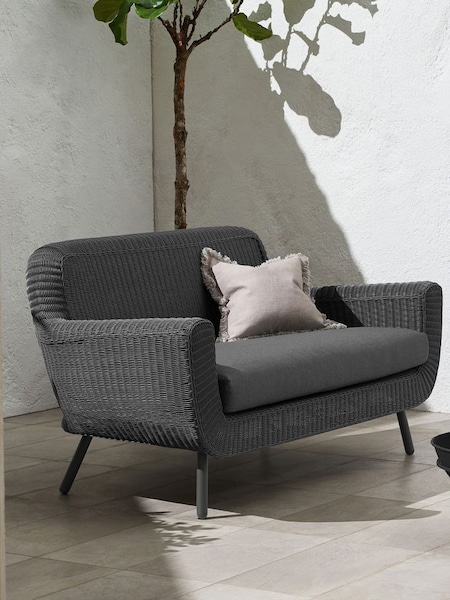 Jonah Garden 2 Seater Sofa Polyrattan in Dark Grey (519195) | £849