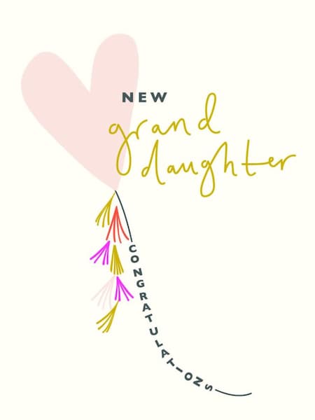 Caroline Gardner New Granddaughter Balloon Card (524389) | £3