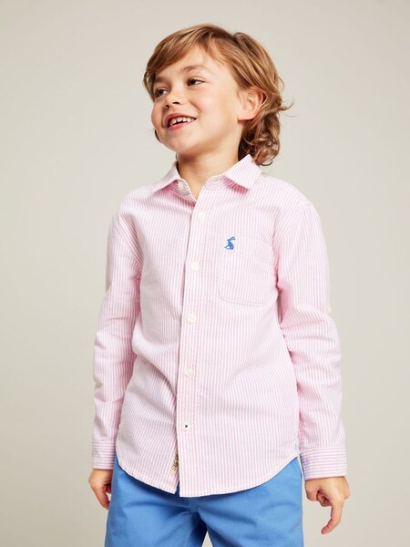 Oxford Stripe Pink Long Sleeve Shirt (525156) | £7 - £10