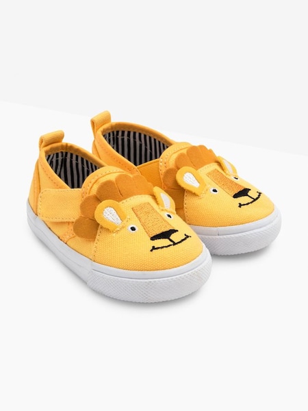 Lion Canvas Shoes in Yellow (525239) | £16