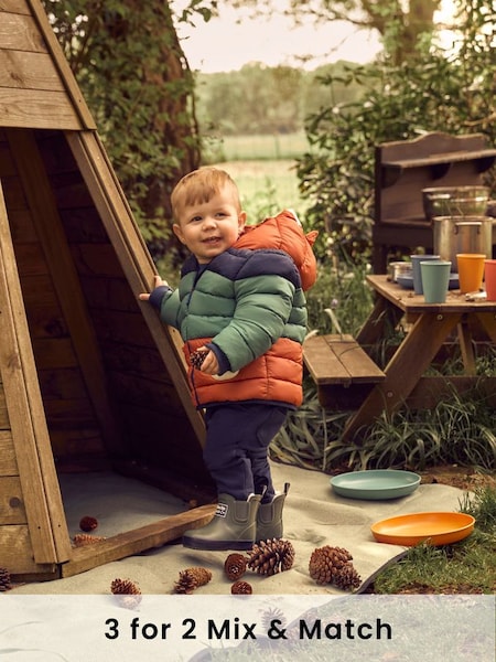 Rust Orange Fox Character Puffer Jacket (525320) | £49.50