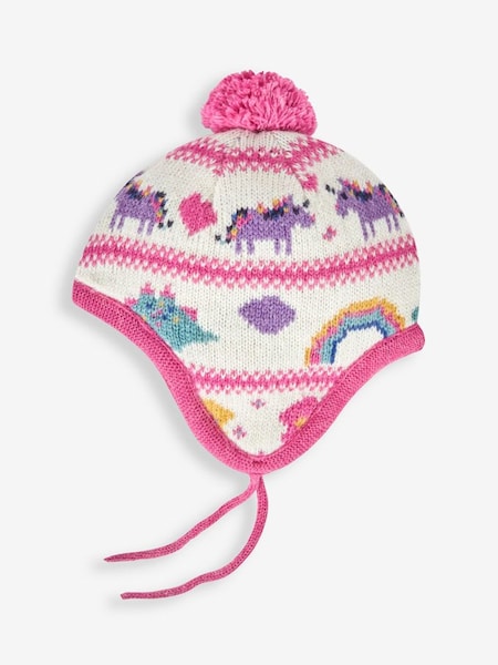 Pink Unicorn Fair Isle Hat (530525) | £16.50