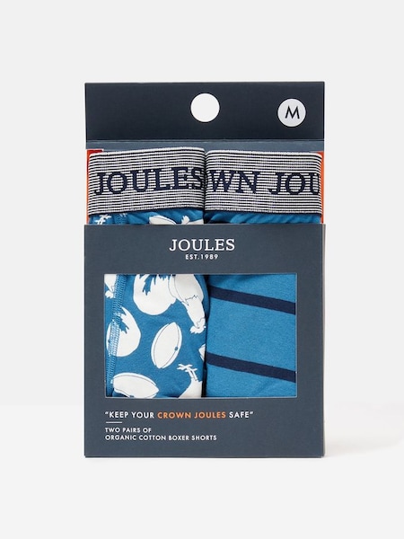 Crown Joules Cock and Balls Cotton Boxer Briefs (2 Pack) (533757) | £9