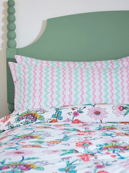 White Indienne Floral Housewife Pillowcase Pair (535120) | £20