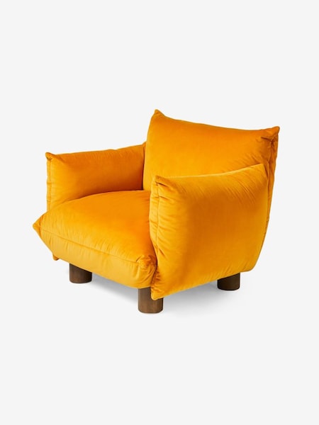 Jude Chair in Honey Yellow Velvet (540168) | £599