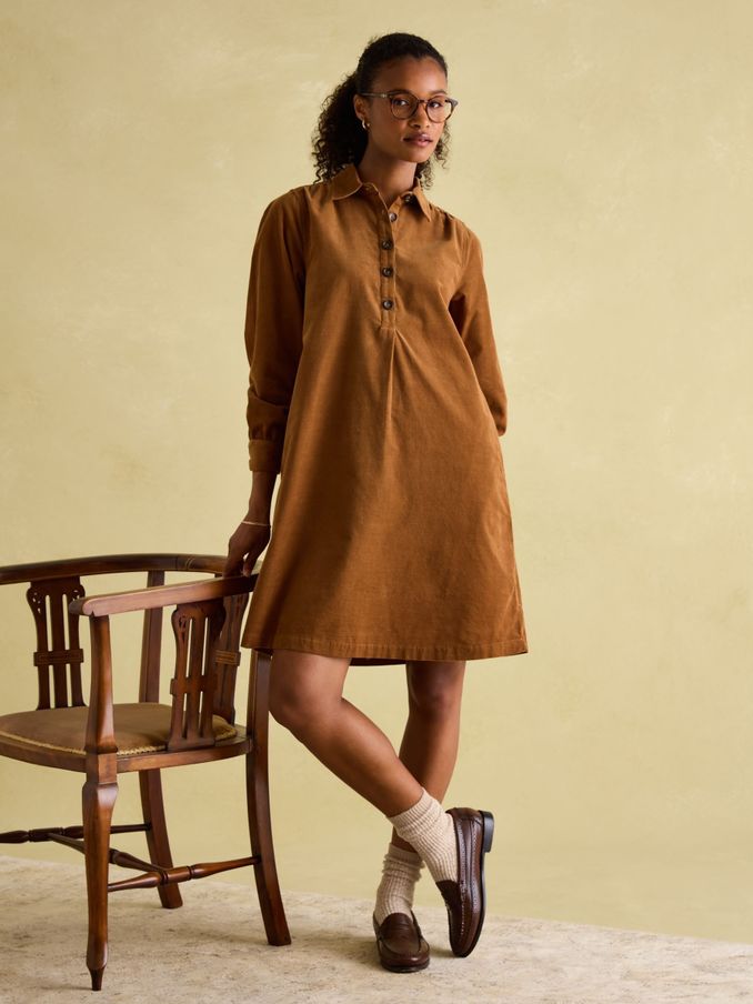 Women s Corduroy Dresses Cord Midi Shirt Dresses Joules