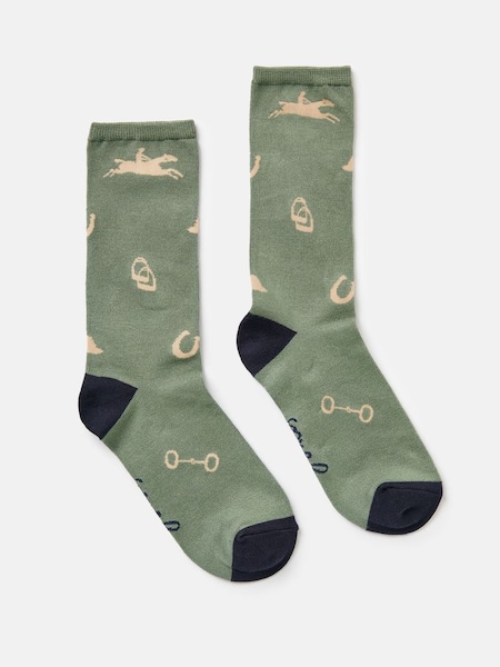 Excellent Everyday Green Equestrian Ankle Socks (545187) | £7.95