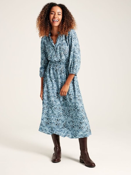 Josie Blue Frill Waist Dress (546064) | £54.95
