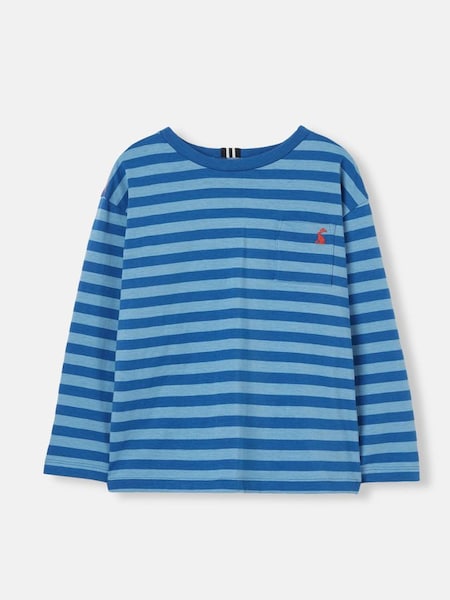 Blue Laundered Long Sleeve Jersey T-Shirt (546400) | £14.95 - £18.95