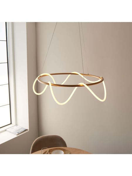 Gallery Home Gold Saint Flexible LED Pendant Ceiling Light (548991) | £198