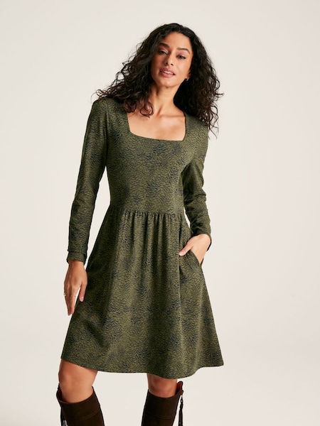 Neve Green Long Sleeve Jersey Dress (550045) | £24