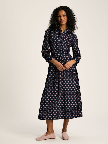 Scarlett Navy Cotton Shirt Dress (550735) | £59.95
