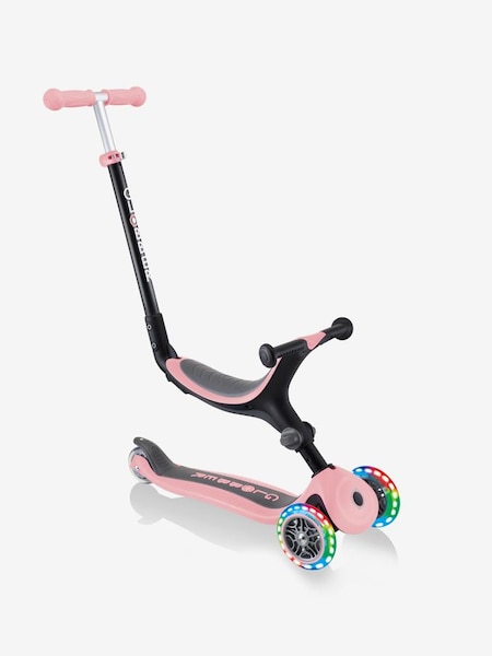 Pastel Pink Globber Go Up Foldable Lights Scooter (565868) | £85